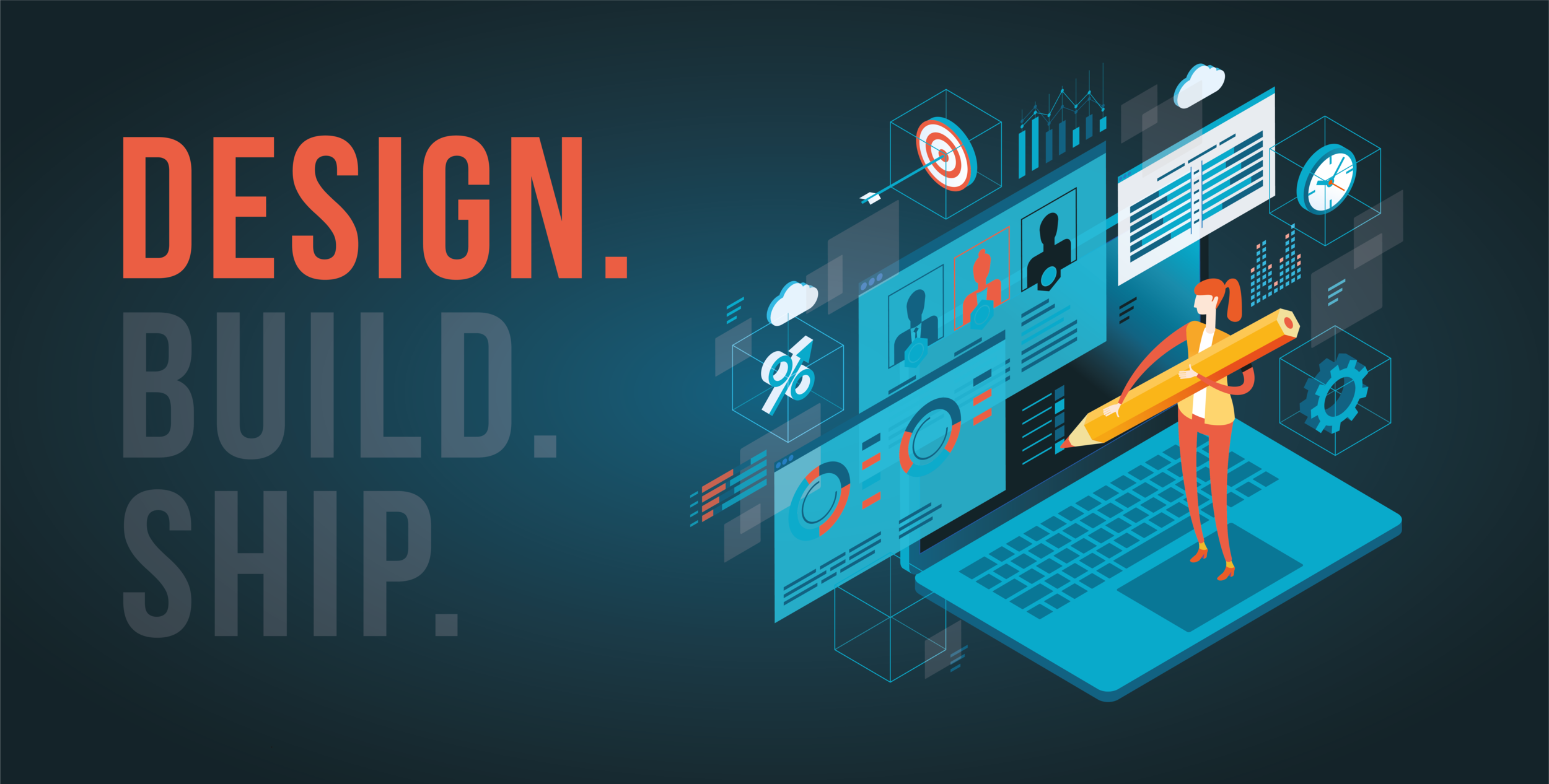 Illustration design build ship