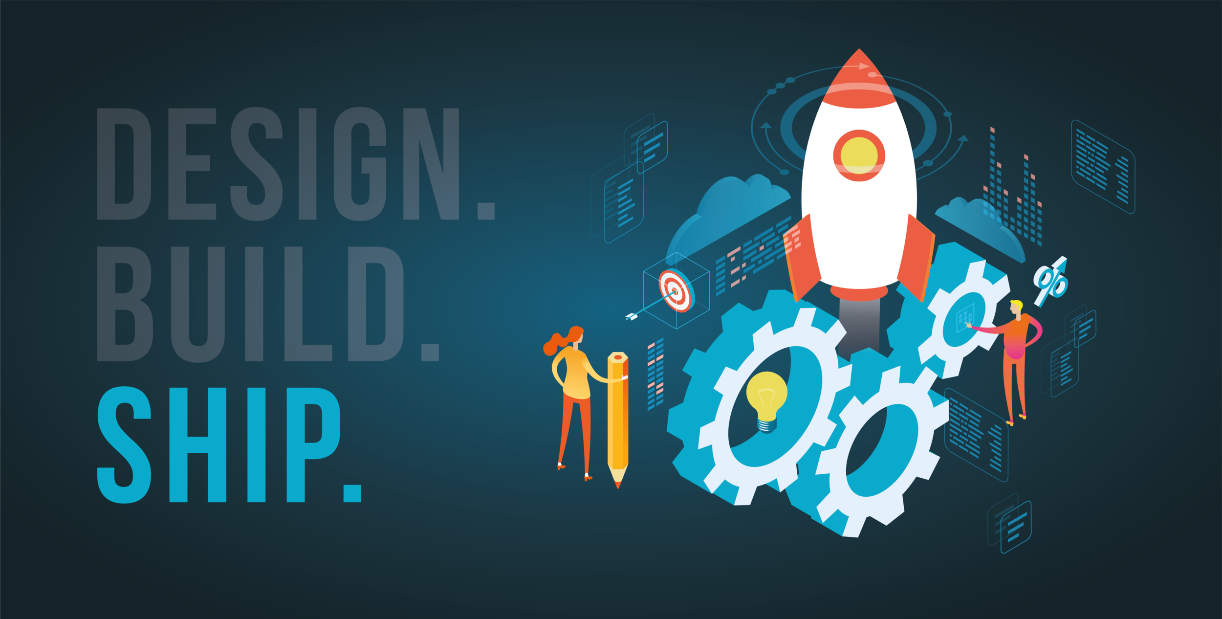 Illustration design build ship